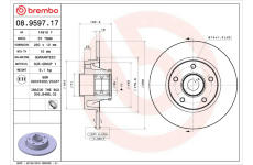 Brzdový kotouč BREMBO 08.9597.17