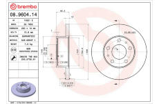 Brzdový kotouč BREMBO 08.9604.14