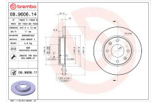 Brzdový kotouč BREMBO 08.9606.11