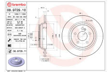 Brzdový kotouč BREMBO 08.9729.11