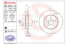 Brzdový kotúč BREMBO 08.9734.11