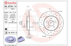 Brzdový kotúč BREMBO 08.9734.1X