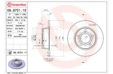 Brzdový kotouč BREMBO 08.9751.11