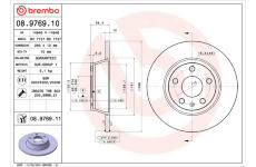 Brzdový kotouč BREMBO 08.9769.10