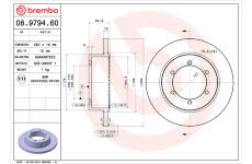 Brzdový kotouč BREMBO 08.9794.60