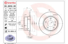 Brzdový kotouč BREMBO 08.9859.81