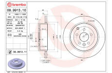 Brzdový kotouč BREMBO 08.9913.11