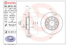 Brzdový kotouč BREMBO 08.9918.21