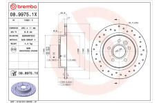 Brzdový kotúč BREMBO 08.9975.1X