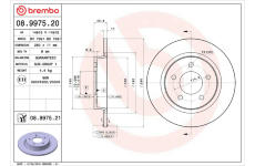 Brzdový kotúč BREMBO 08.9975.21