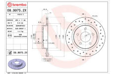 Brzdový kotúč BREMBO 08.9975.2X