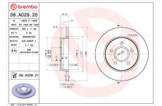 Brzdový kotouč BREMBO 08.A029.20