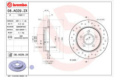 Brzdový kotouč BREMBO 08.A029.2X