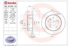 Brzdový kotúč BREMBO 08.A108.10