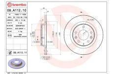 Brzdový kotouč BREMBO 08.A112.10