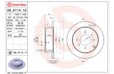 Brzdový kotúč BREMBO 08.A114.11