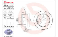 Brzdový kotouč BREMBO 08.A114.31