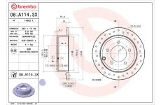 Brzdový kotúč BREMBO 08.A114.3X