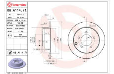 Brzdový kotouč BREMBO 08.A114.71