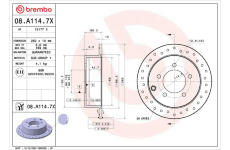 Brzdový kotúč BREMBO 08.A114.7X