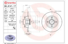 Brzdový kotouč BREMBO 08.A141.17