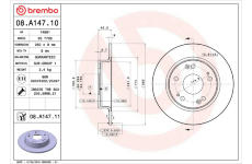 Brzdový kotouč BREMBO 08.A147.11