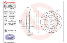 Brzdový kotouč BREMBO 08.A147.1X