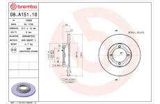 Brzdový kotouč BREMBO 08.A151.10