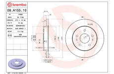 Brzdový kotouč BREMBO 08.A155.10