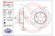 Brzdový kotúč BREMBO 08.A205.1X