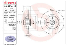 Brzdový kotúč BREMBO 08.A238.17