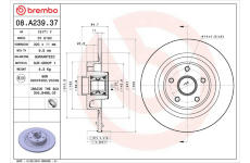 Brzdový kotouč BREMBO 08.A239.37