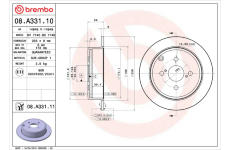 Brzdový kotúč BREMBO 08.A331.10