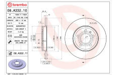 Brzdový kotouč BREMBO 08.A332.10