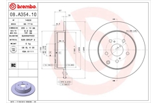 Brzdový kotouč BREMBO 08.A354.10