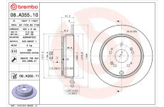 Brzdový kotouč BREMBO 08.A355.11