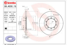 Brzdový kotouč BREMBO 08.A530.1G