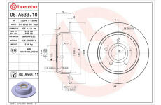 Brzdový kotúč BREMBO 08.A533.11