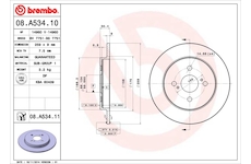 Brzdový kotouč BREMBO 08.A534.11