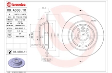 Brzdový kotouč BREMBO 08.A536.11