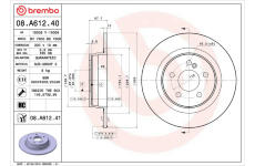 Brzdový kotúč BREMBO 08.A612.41