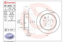 Brzdový kotouč BREMBO 08.A635.11