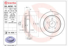 Brzdový kotouč BREMBO 08.A636.11