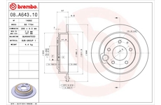 Brzdový kotouč BREMBO 08.A643.10