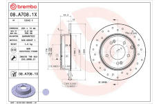 Brzdový kotúč BREMBO 08.A708.1X