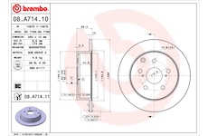 Brzdový kotouč BREMBO 08.A714.11