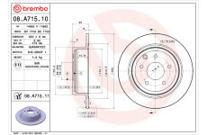 Brzdový kotúč BREMBO 08.A715.11