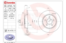 Brzdový kotouč BREMBO 08.A725.10