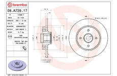 Brzdový kotouč BREMBO 08.A729.17