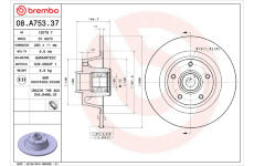 Brzdový kotouč BREMBO 08.A753.37